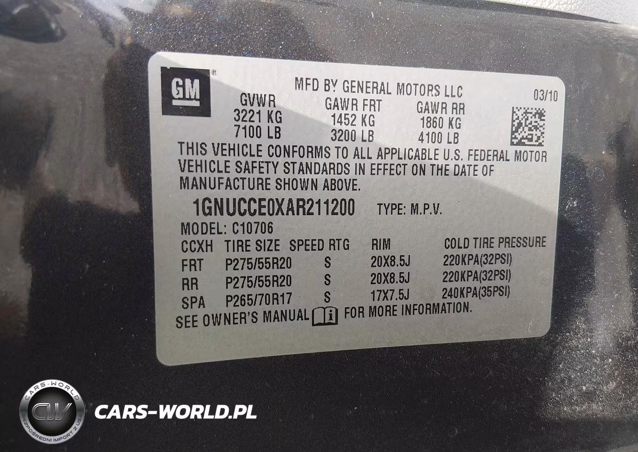 2010 Chevrolet Tahoe Ltz VIN:1GNUCCE0XAR211200 - 9