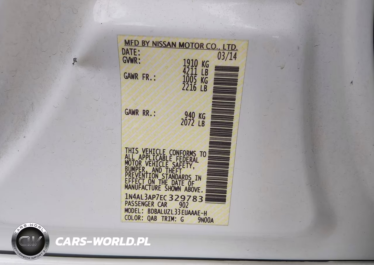 2014 Nissan Altima 2.5 Sv VIN:1N4AL3AP7EC329783 - 9