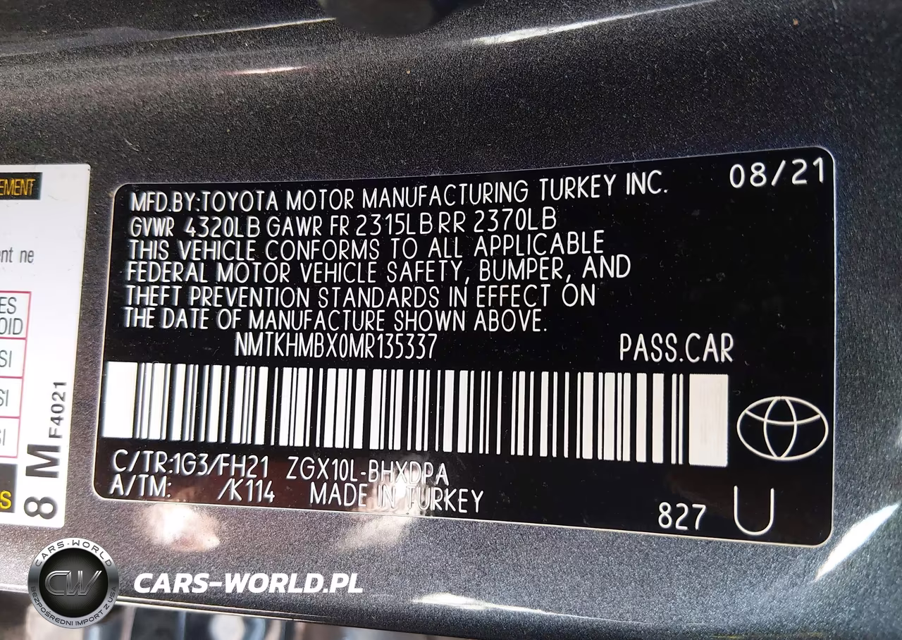2021 Toyota C-Hr Le VIN:NMTKHMBX0MR135337 - 9