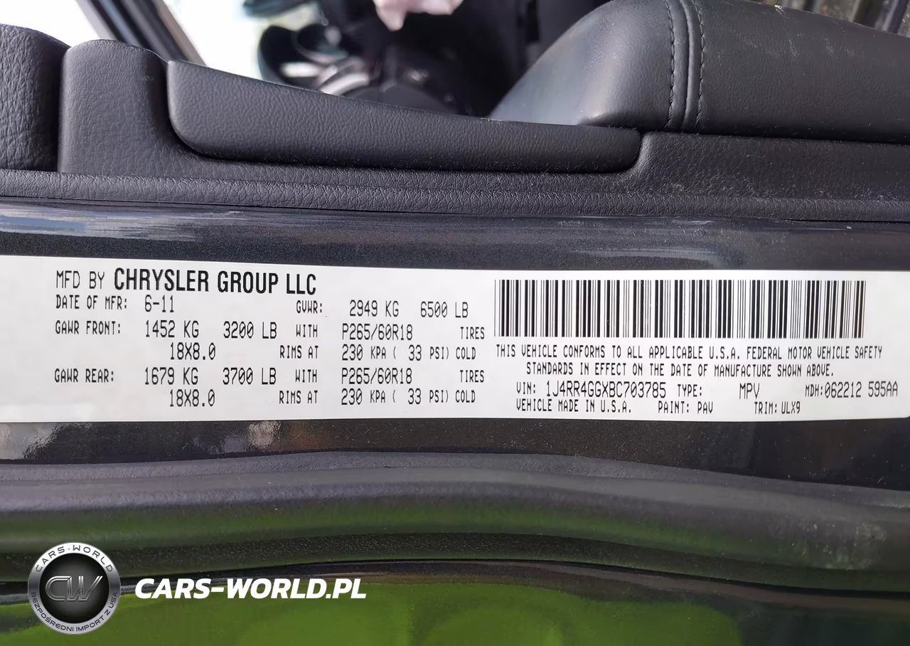 2011 Jeep Grand Cherokee Laredo VIN:1J4RR4GGXBC703785 - 9
