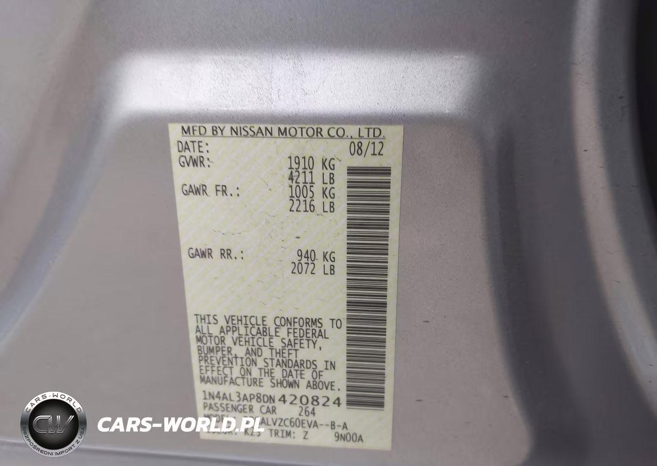 2013 Nissan Altima 2.5 Sl VIN:1N4AL3AP8DN420824 - 9