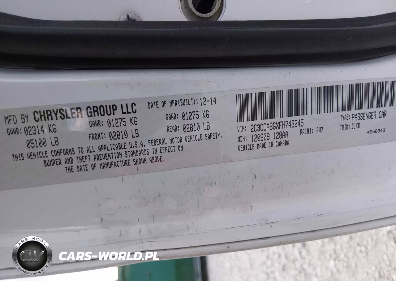 2015 Chrysler 300 300S VIN:2C3CCABGXFH743245 - 9