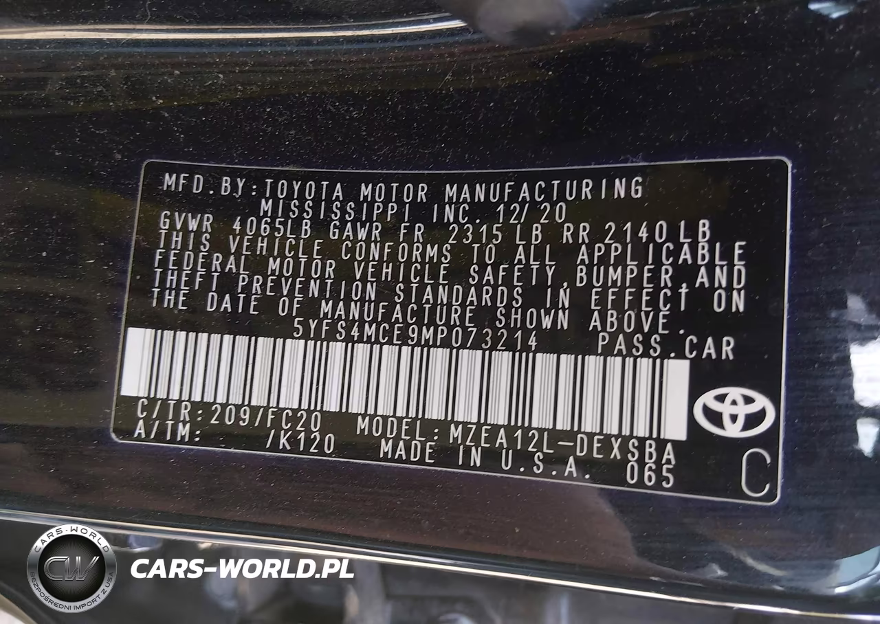 2021 Toyota Corolla Se Nightshade Edition VIN:5YFS4MCE9MP073214 - 9