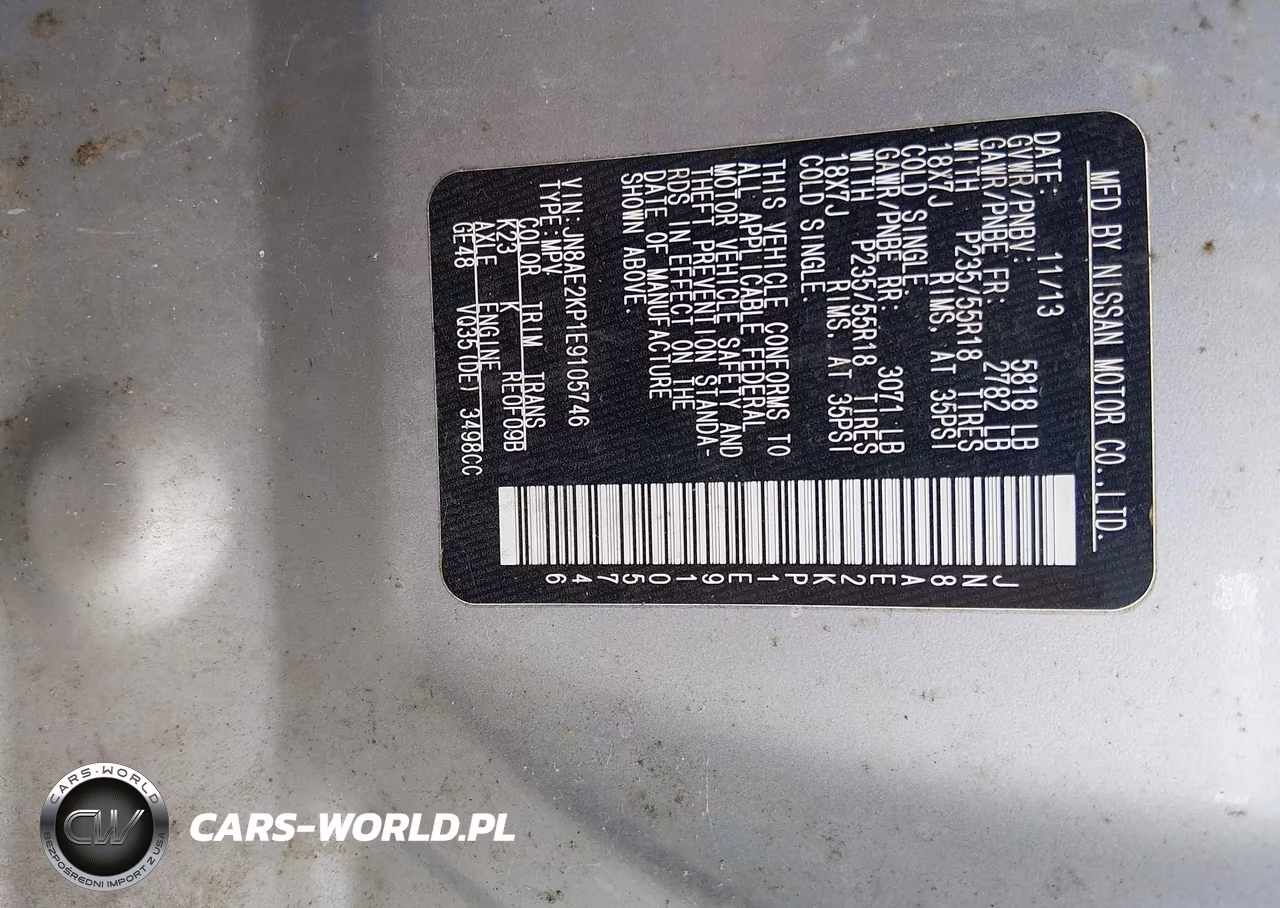 2014 Nissan Quest Sl VIN:JN8AE2KP1E9105746 - 9