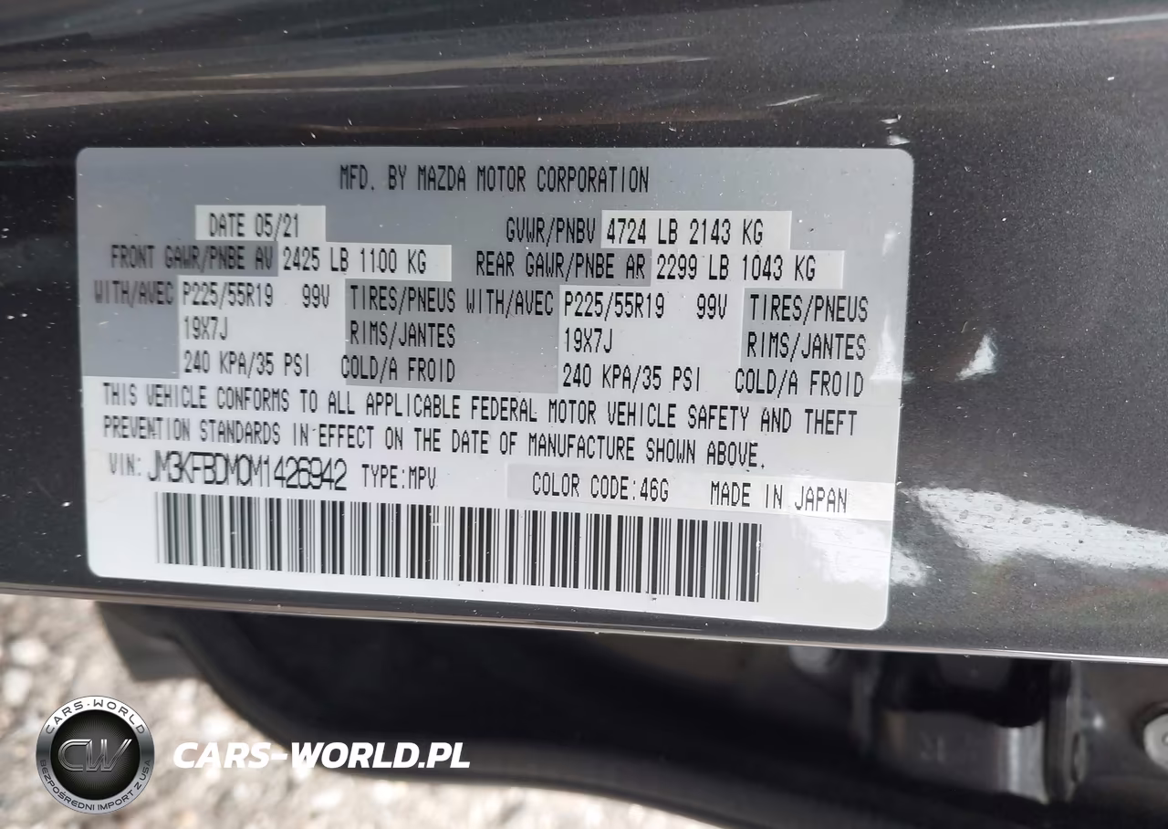 2021 Mazda Cx-5 Grand Touring VIN:JM3KFBDM0M1426942 - 9