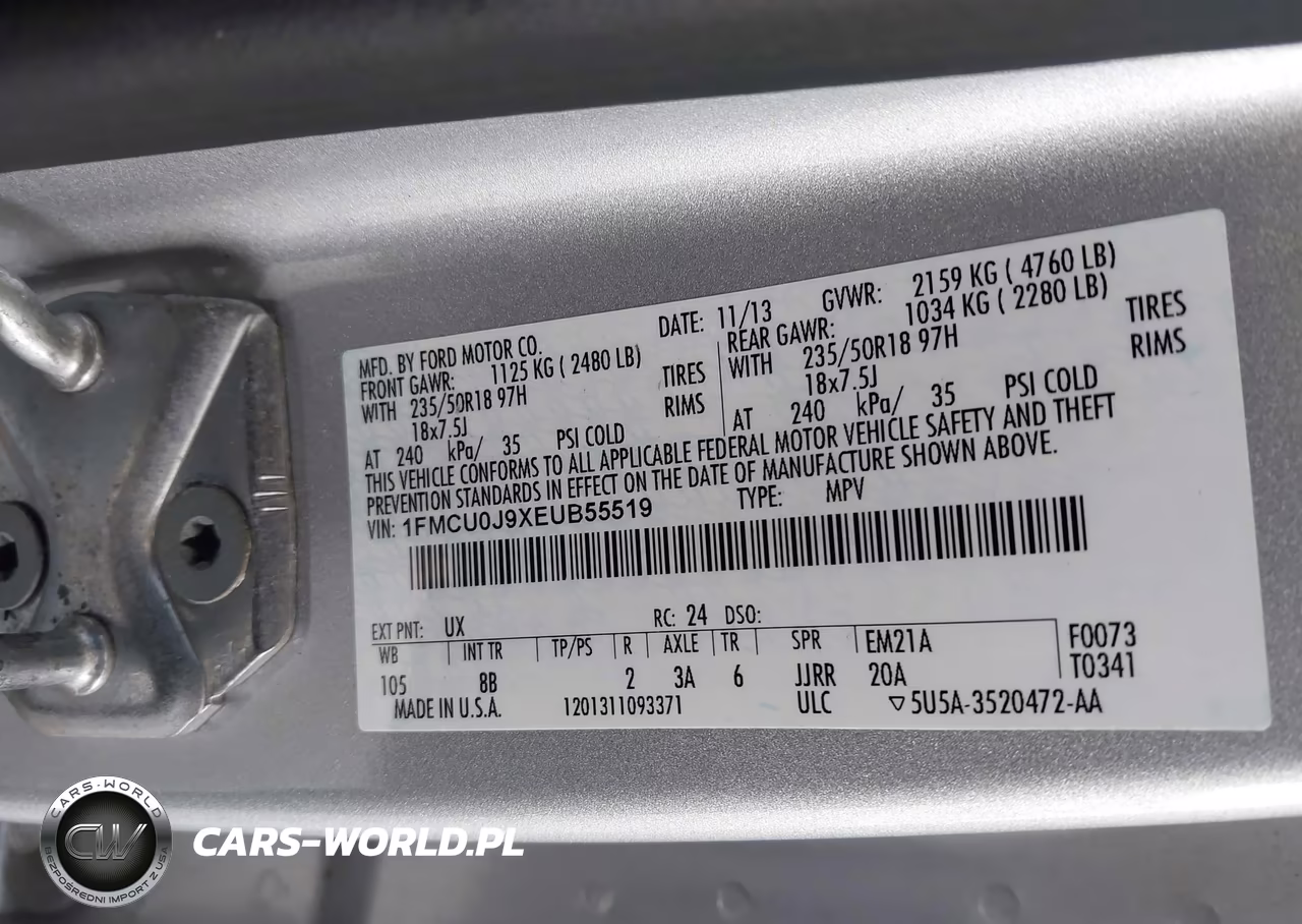 2014 Ford Escape Titanium VIN:1FMCU0J9XEUB55519 - 9