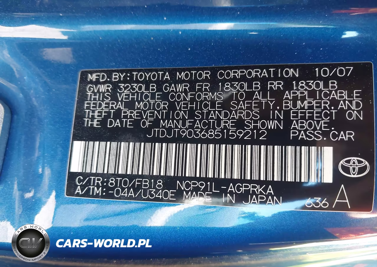 2008 Toyota Yaris VIN:JTDJT903685159212 - 9