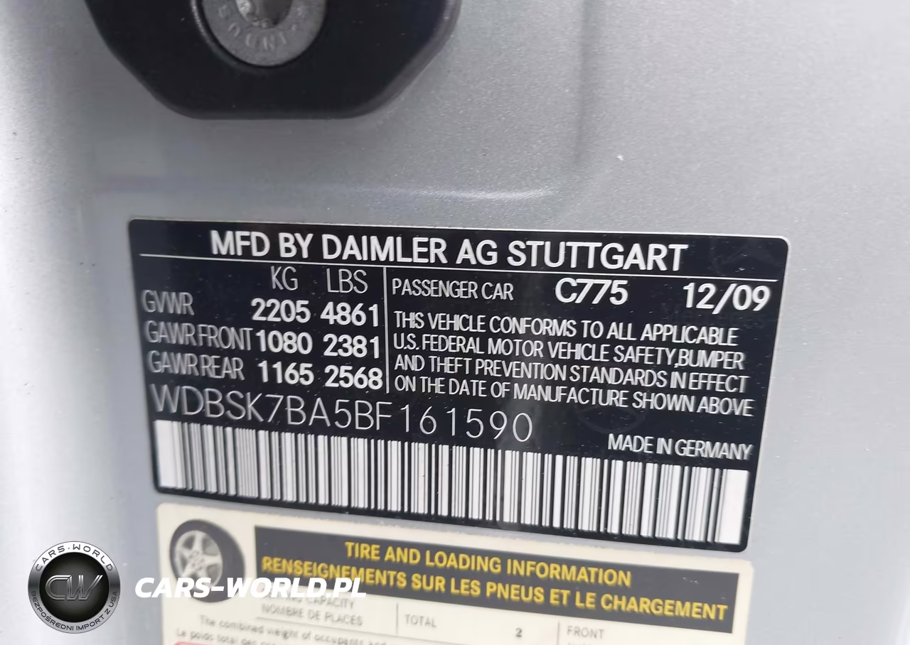 2011 Mercedes-Benz Sl 550 VIN:WDBSK7BA5BF161590 - 9
