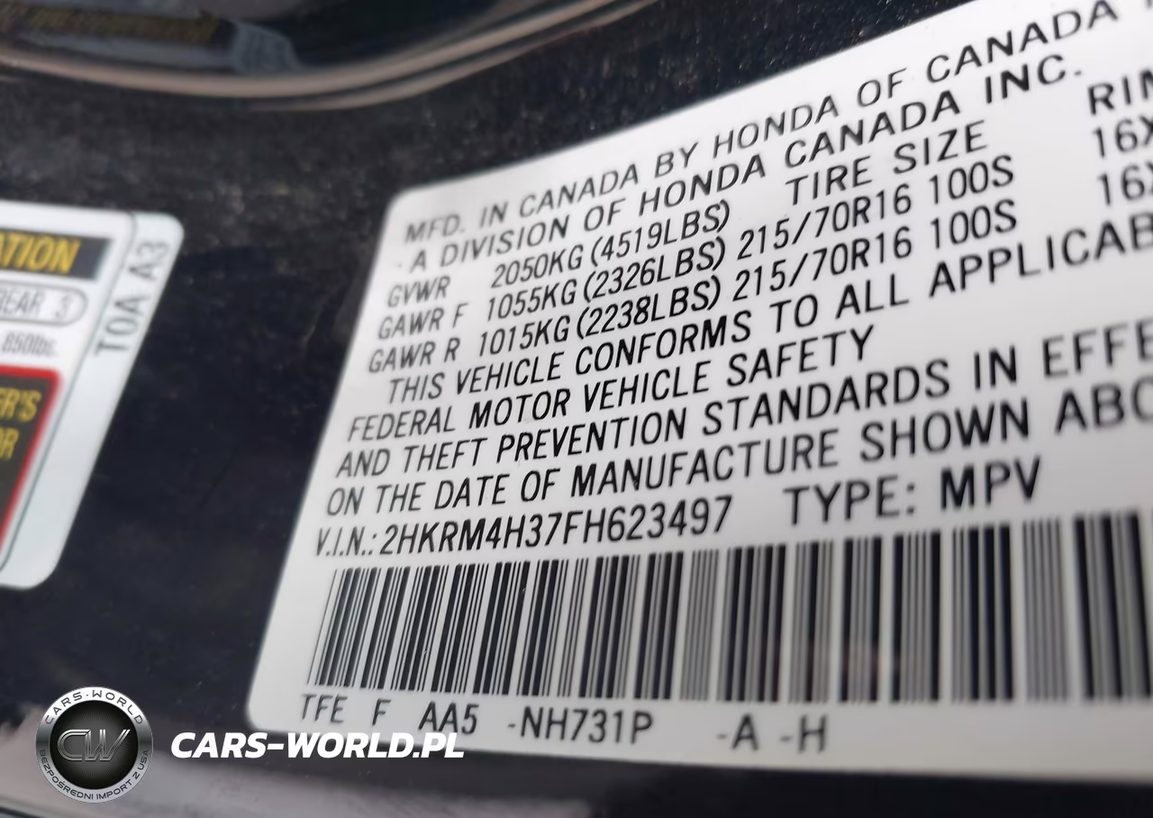 2015 Honda Cr-V Lx VIN:2HKRM4H37FH623497 - 9