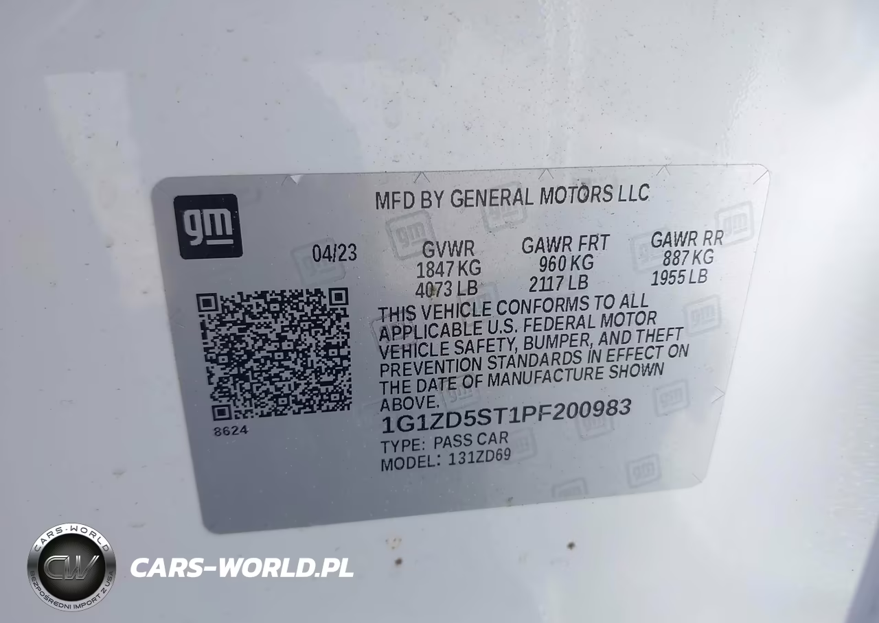 2023 Chevrolet Malibu Fwd 1Lt VIN:1G1ZD5ST1PF200983 - 9