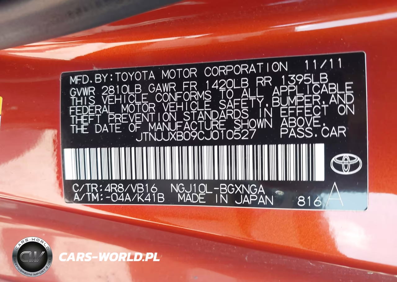 2012 Scion Iq VIN:JTNJJXB09CJ010527 - 9