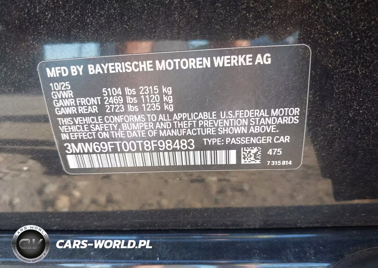 2026 BMW M340I xDrive Na VIN:3MW69FT00T8F98483 - 9