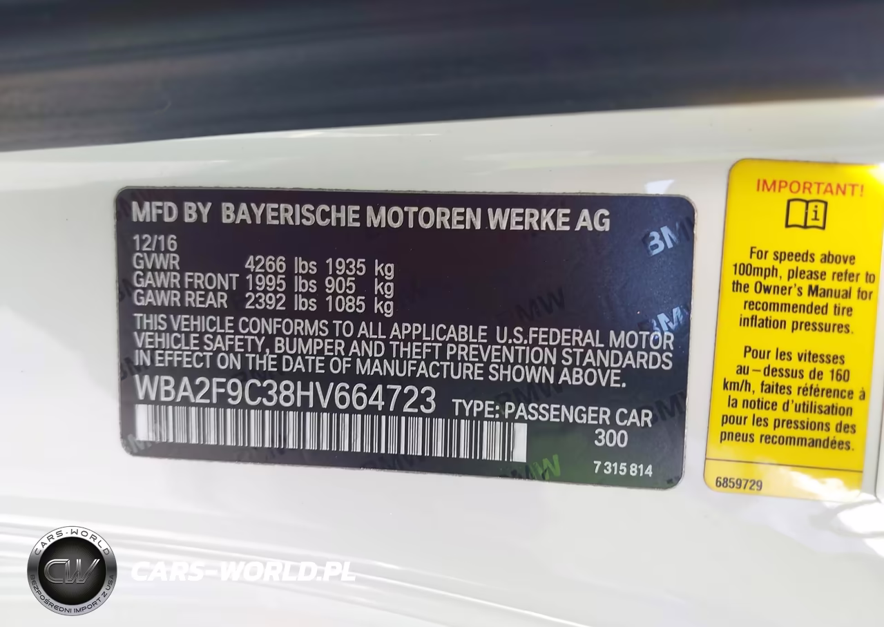 2017 BMW 230I VIN:WBA2F9C38HV664723 - 9