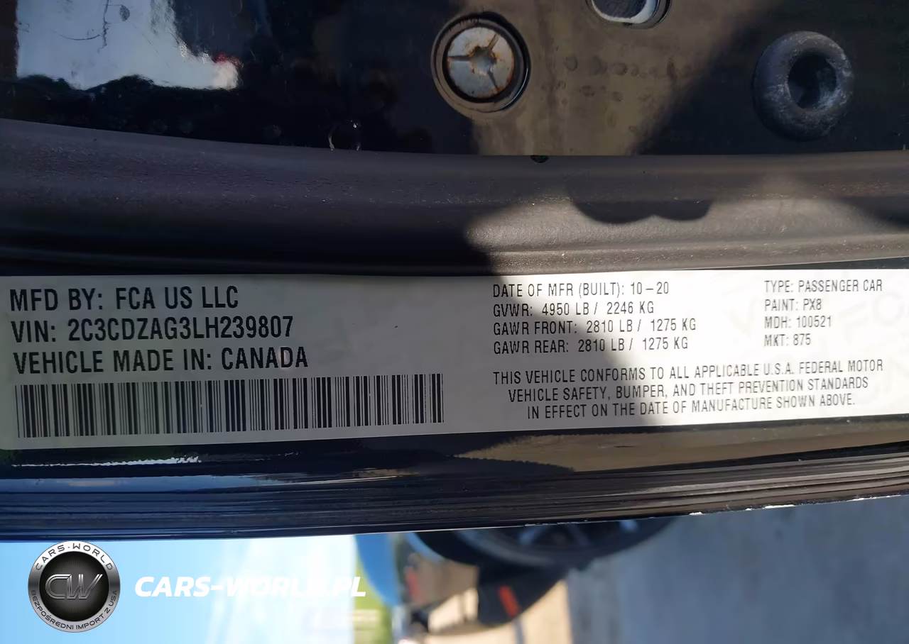 2020 Dodge Challenger Sxt VIN:2C3CDZAG3LH239807 - 9
