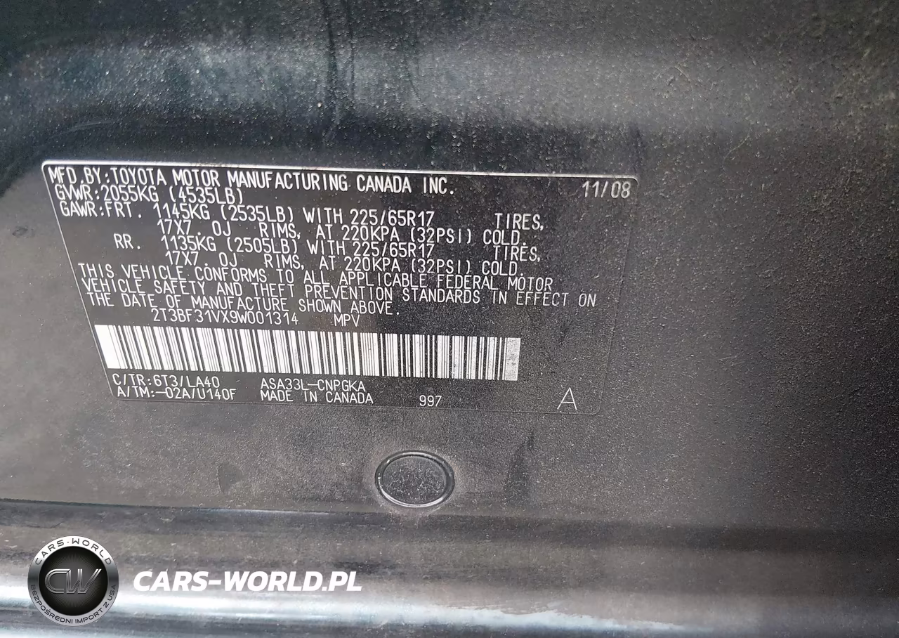 2009 Toyota Rav4 Limited VIN:2T3BF31VX9W001314 - 9
