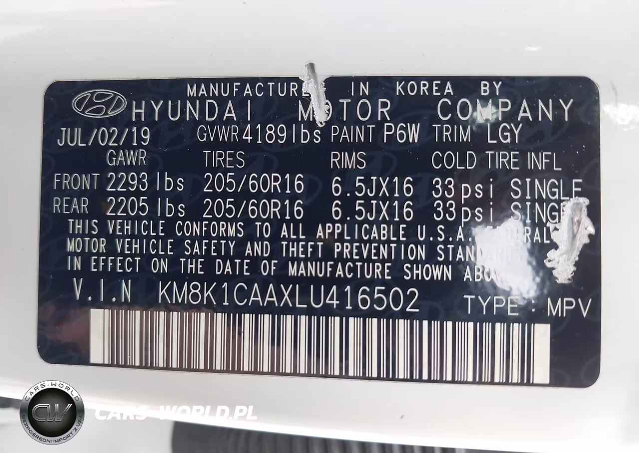 2020 Hyundai Kona Se VIN:KM8K1CAAXLU416502 - 9