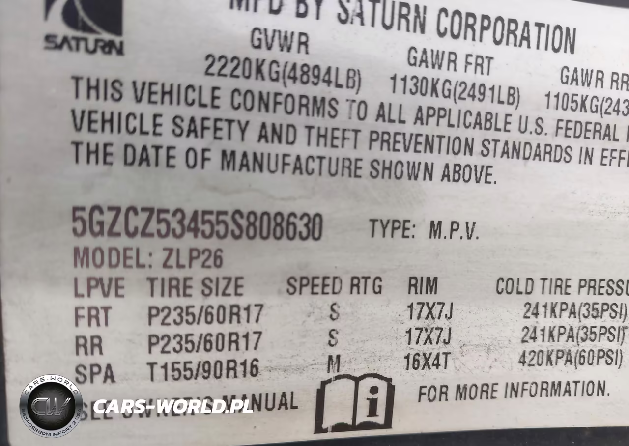 2005 Saturn Vue V6 VIN:5GZCZ53455S808630 - 9
