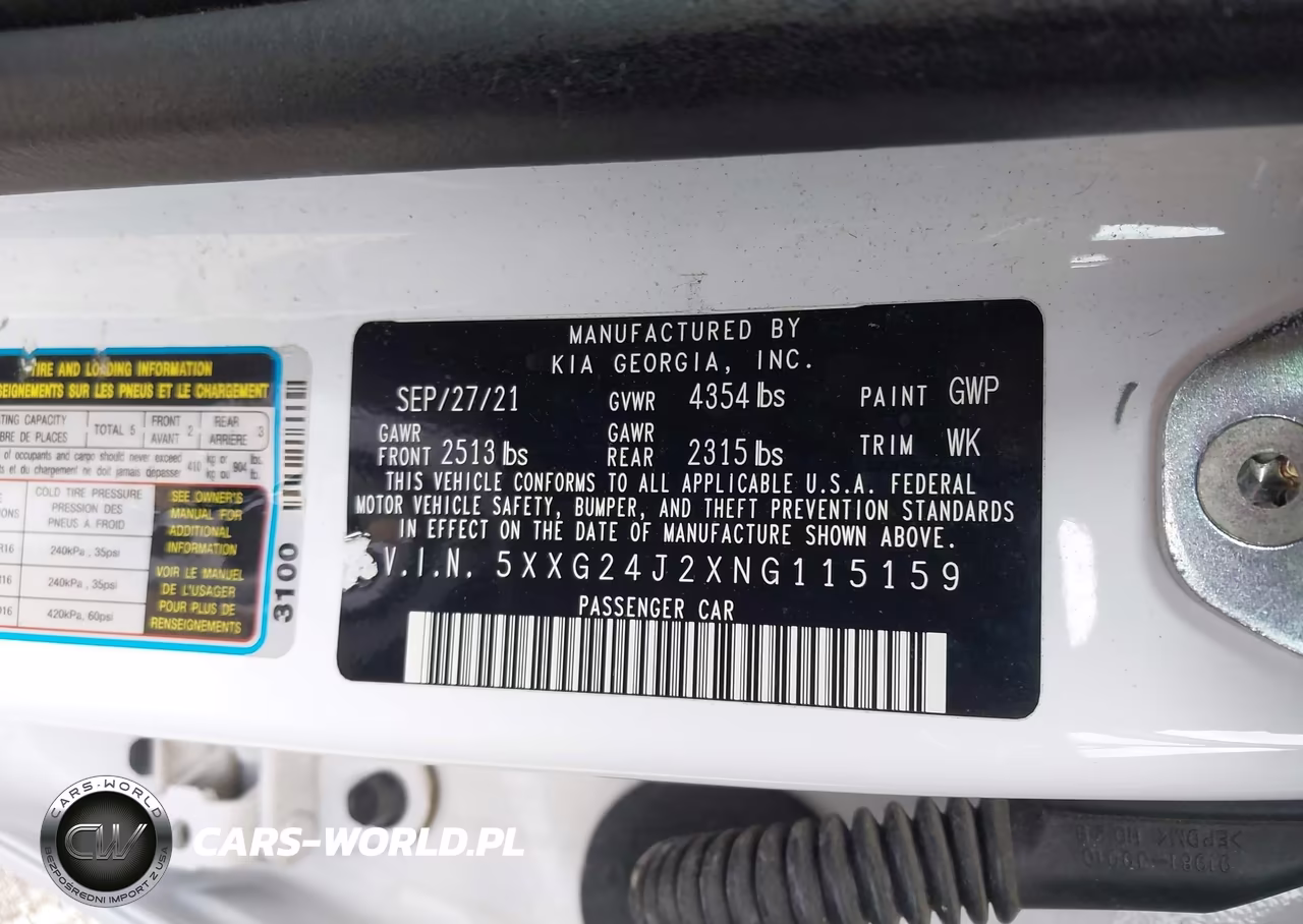 2022 Kia K5 Lx VIN:5XXG24J2XNG115159 - 9