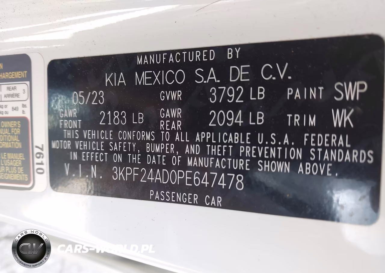2023 Kia Forte Lxs VIN:3KPF24AD0PE647478 - 9