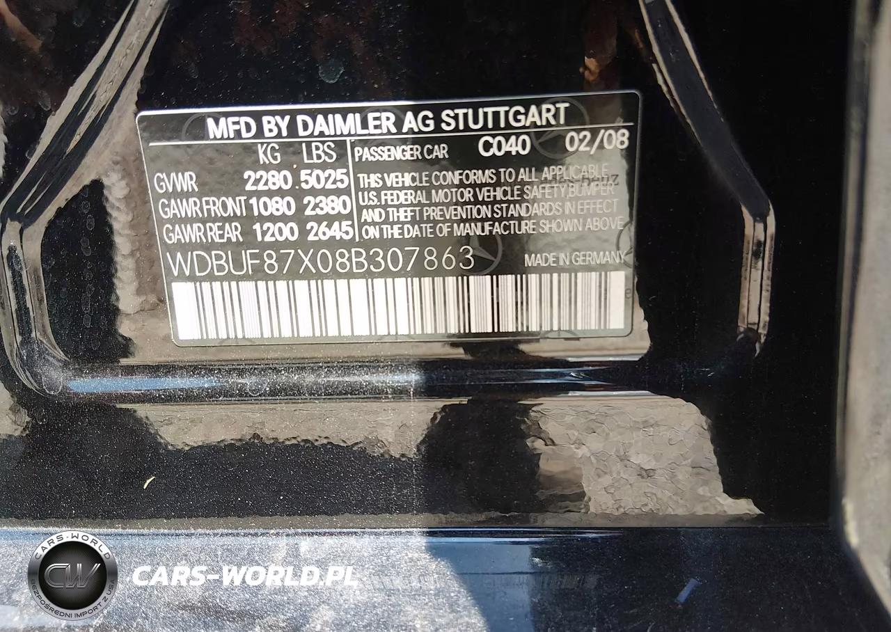 2008 Mercedes-Benz E 350 4Matic VIN:WDBUF87X08B307863 - 9