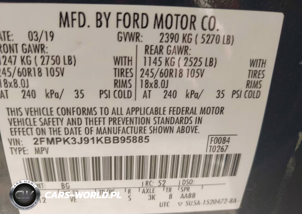 2019 Ford Edge Sel VIN:2FMPK3J91KBB95885 - 9