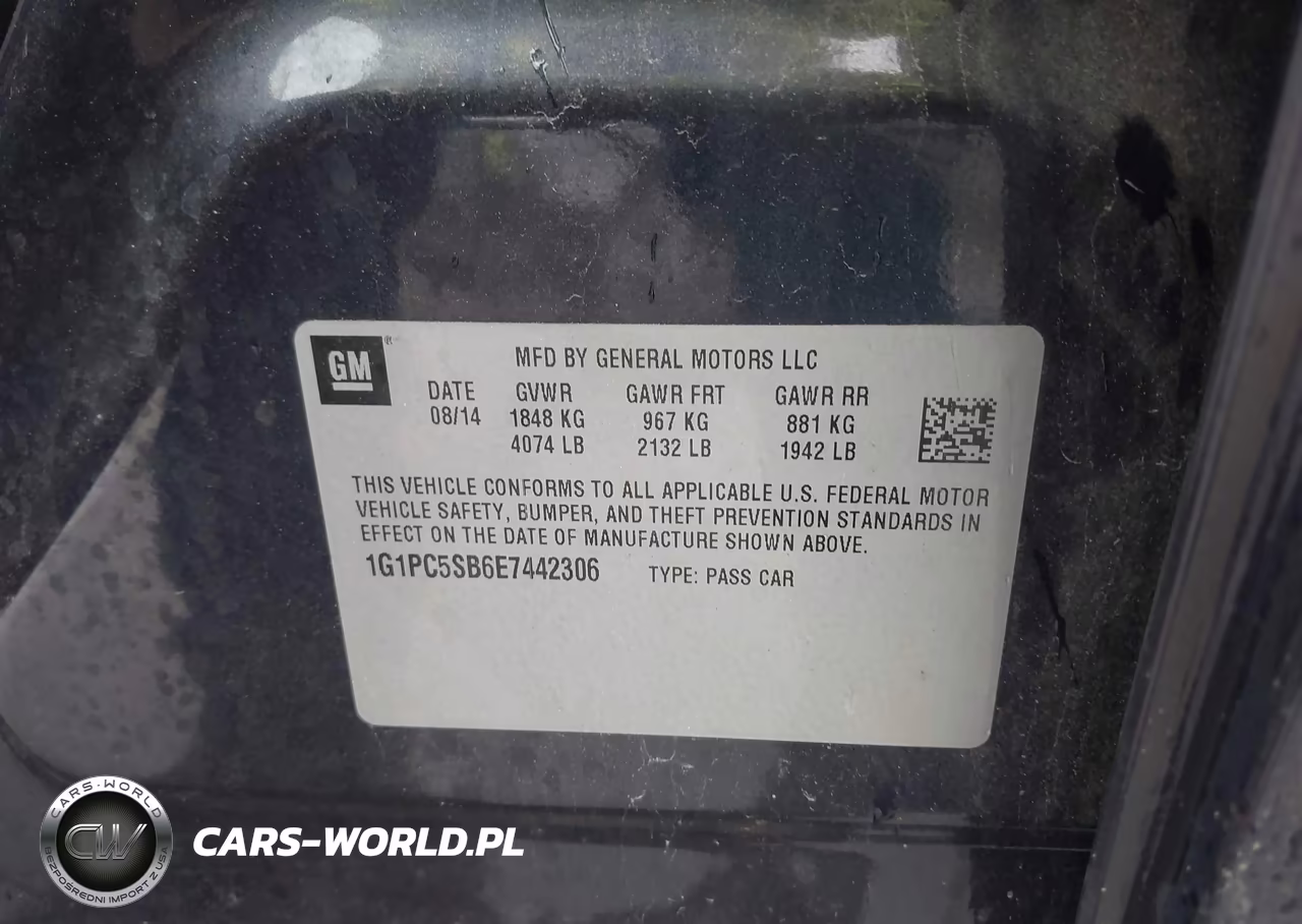 2014 Chevrolet Cruze 1Lt Auto VIN:1G1PC5SB6E7442306 - 9
