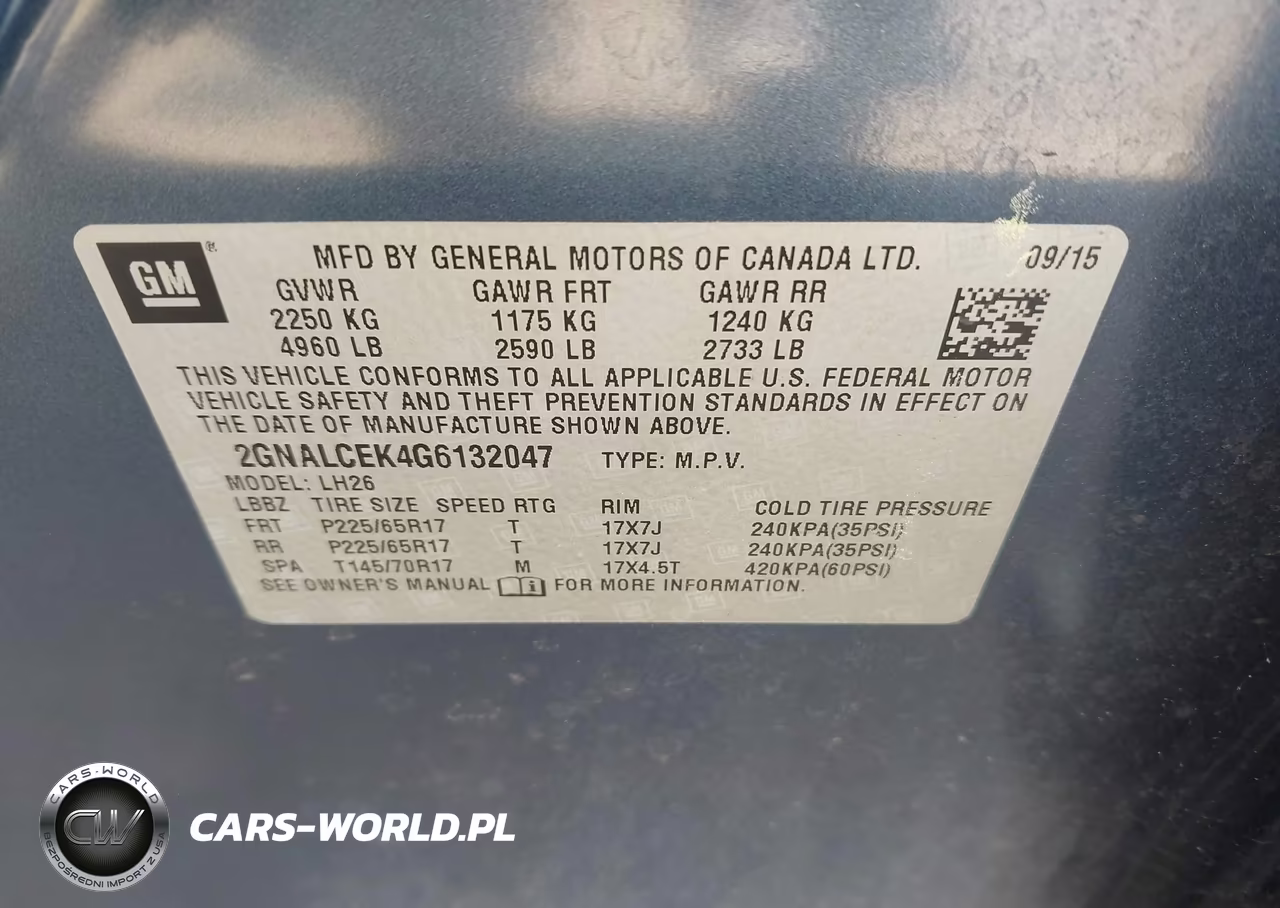 2016 Chevrolet Equinox Lt VIN:2GNALCEK4G6132047 - 9