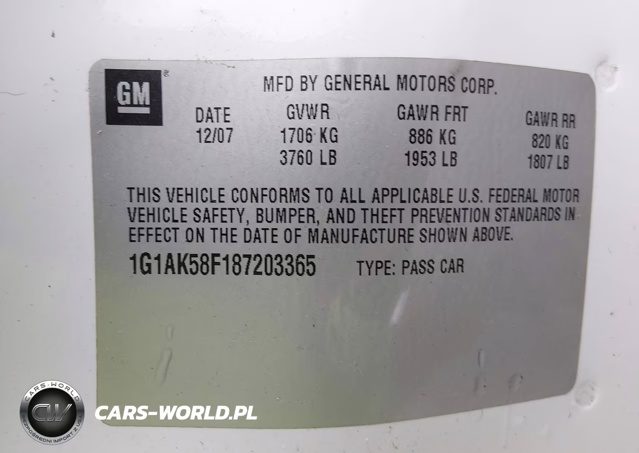 2008 Chevrolet Cobalt Ls VIN:1G1AK58F187203365 - 9