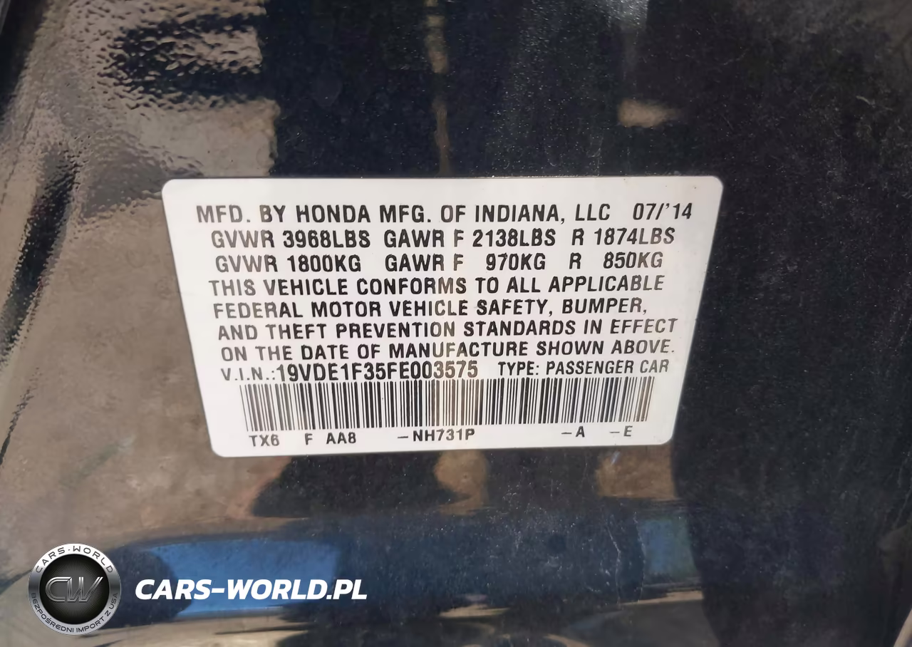 2015 Acura Ilx 2.0L VIN:19VDE1F35FE003575 - 9