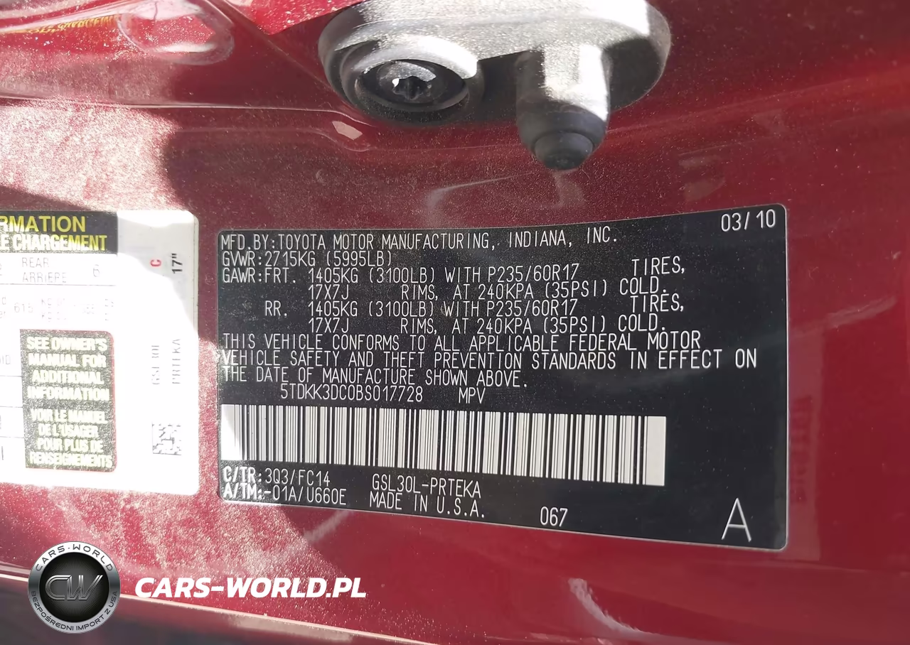 2011 Toyota Sienna Le V6 VIN:5TDKK3DC0BS017728 - 9