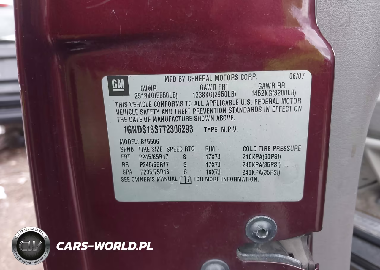 2007 Chevrolet Trailblazer Ls VIN:1GNDS13S772306293 - 9