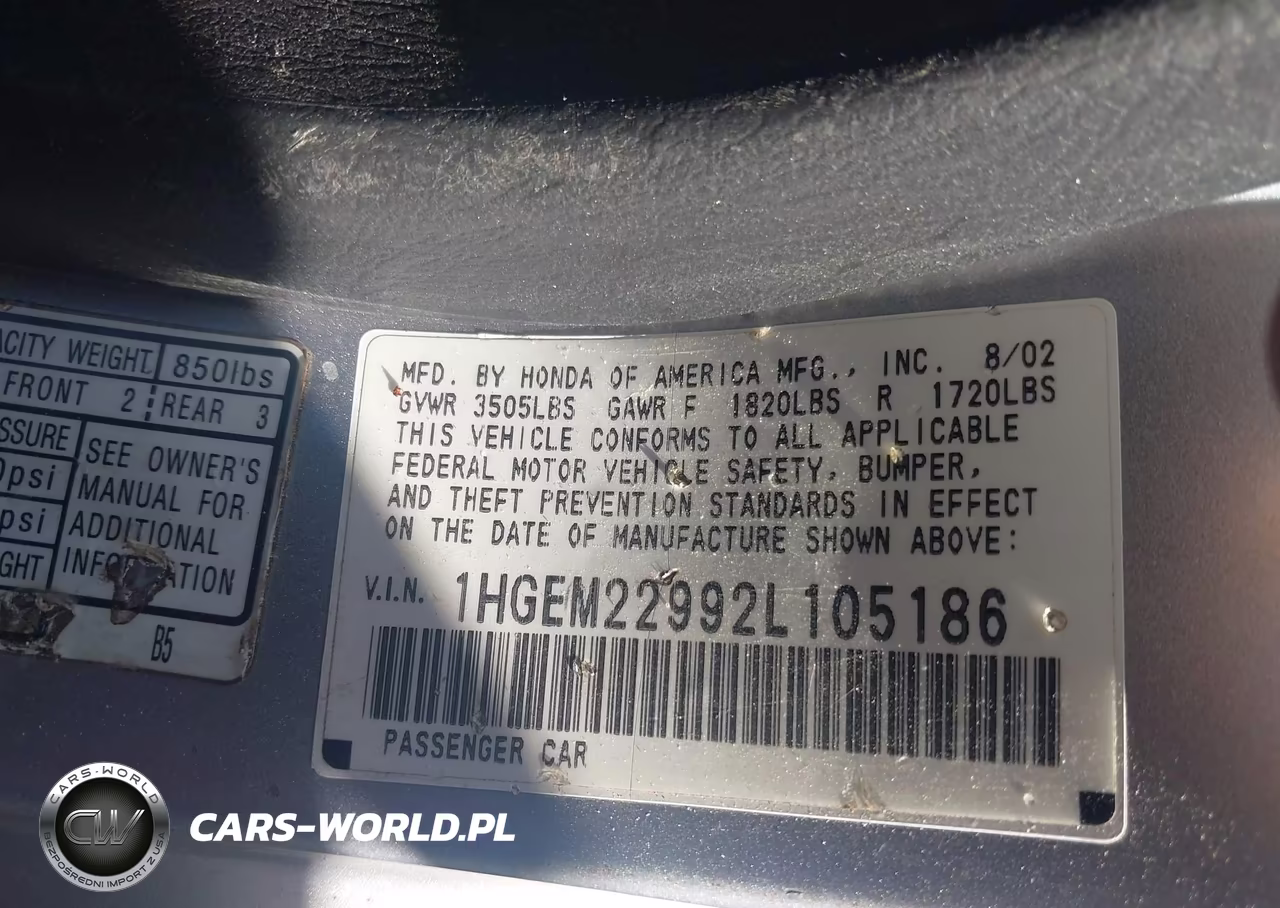 2002 Honda Civic Ex VIN:1HGEM22992L105186 - 9