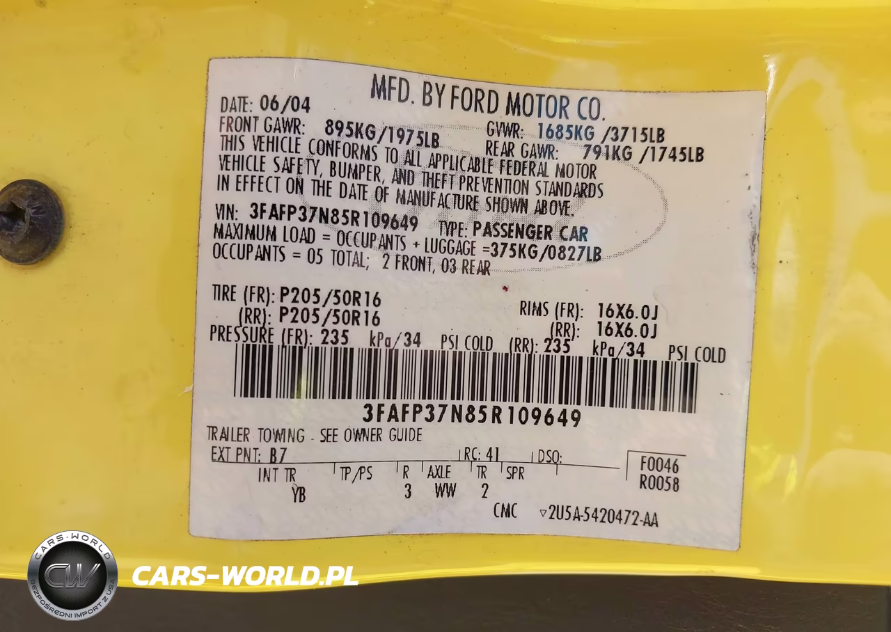 2005 Ford Focus Zx5 VIN:3FAFP37N85R109649 - 9