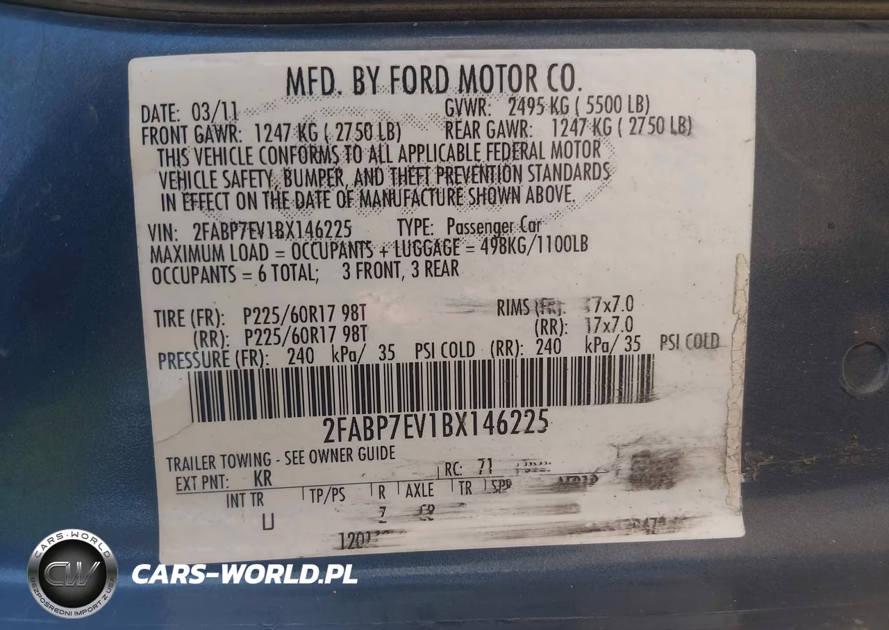 2011 Ford Crown Victoria Lx VIN:2FABP7EV1BX146225 - 9