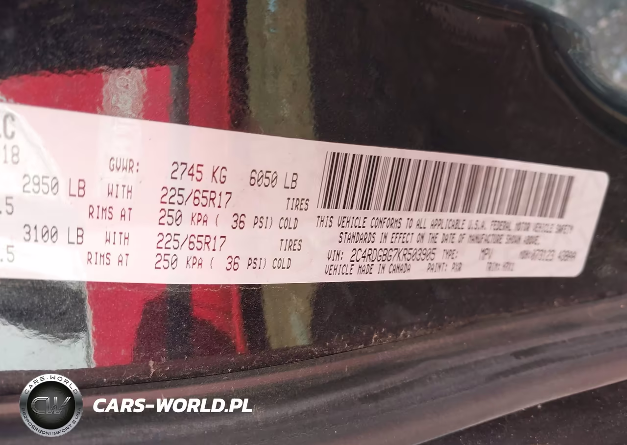 2019 Dodge Grand Caravan Se VIN:2C4RDGBG7KR503905 - 9