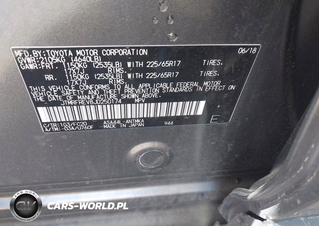 2018 Toyota Rav4 Xle VIN:JTMRFREV8JD250174 - 9