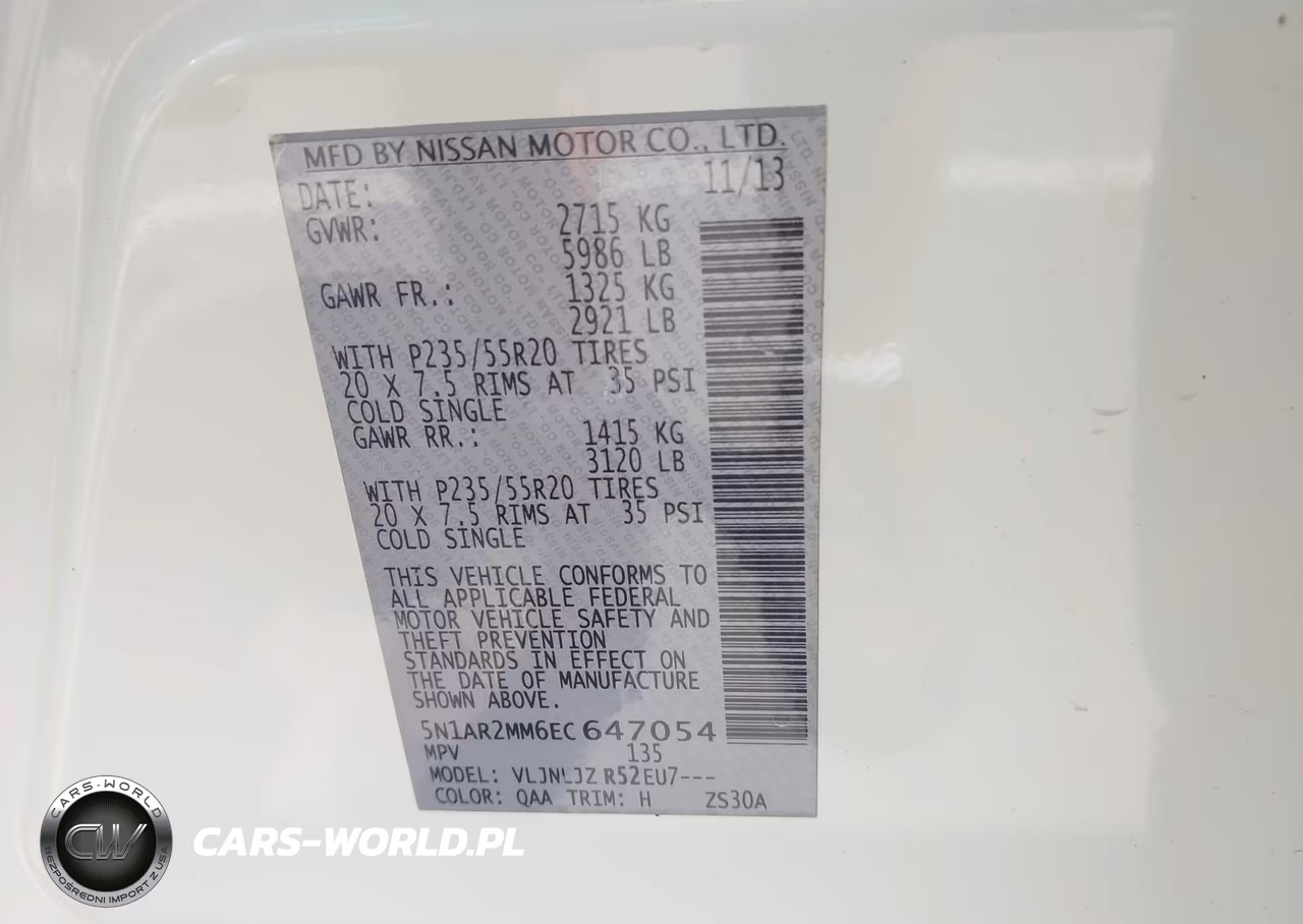 2014 Nissan Pathfinder Platinum VIN:5N1AR2MM6EC647054 - 9