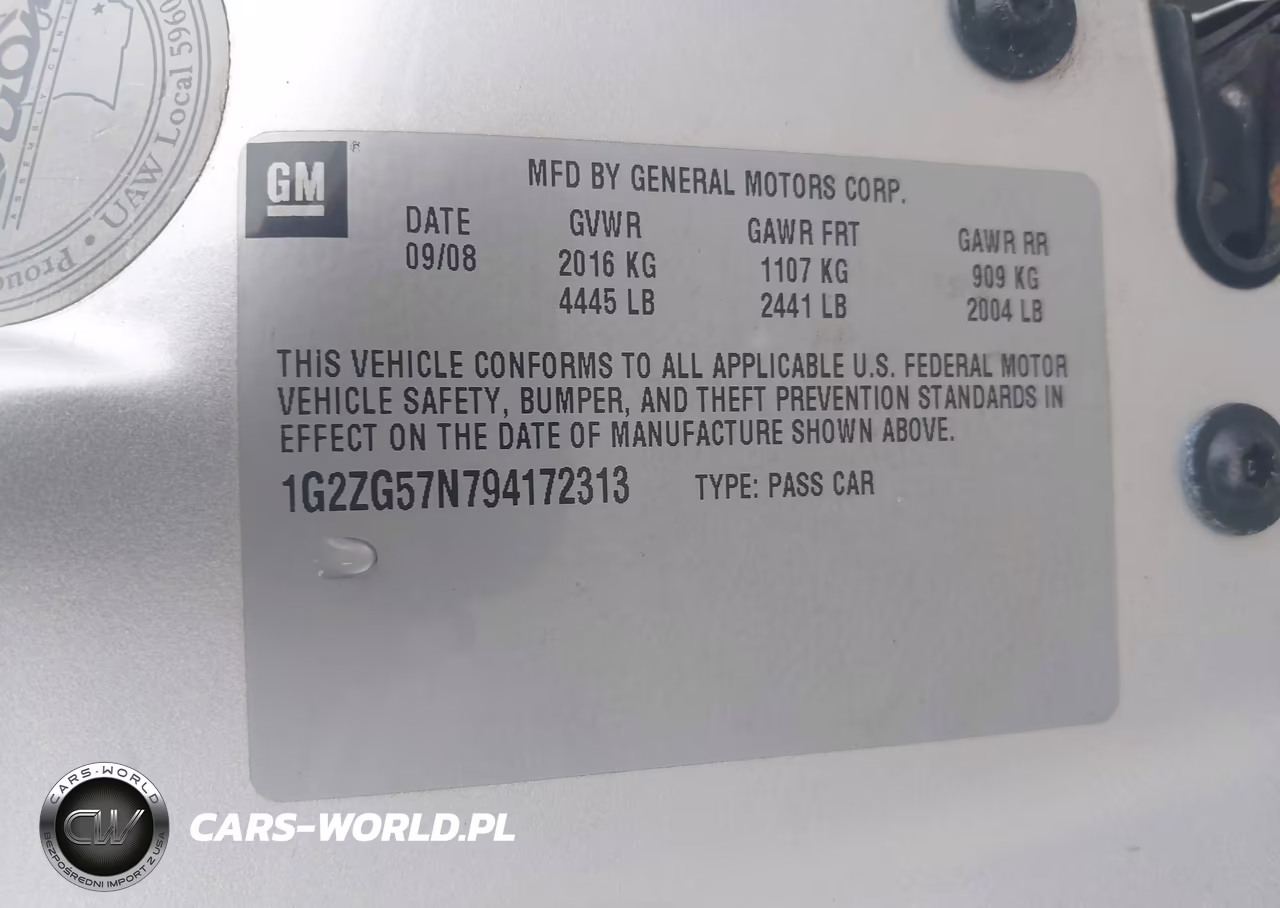 2009 Pontiac G6 VIN:1G2ZG57N794172313 - 9