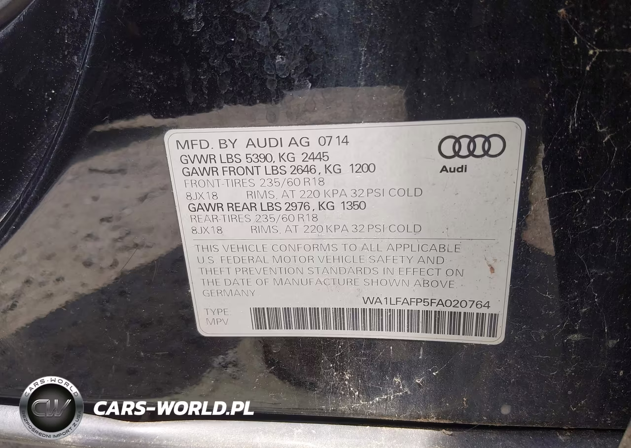 2015 Audi Q5 2.0T Premium VIN:WA1LFAFP5FA020764 - 9
