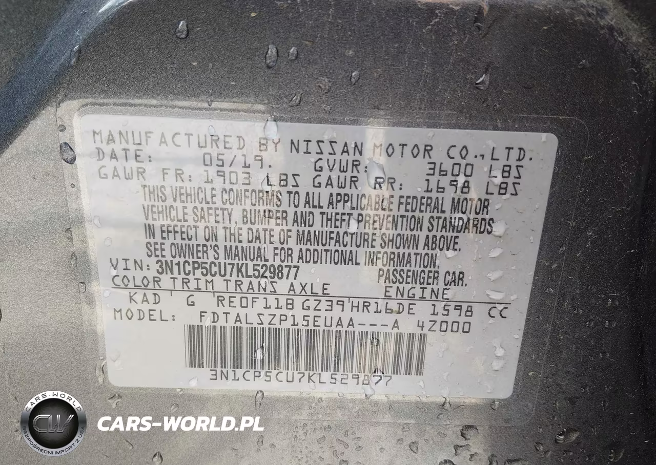 2019 Nissan Kicks Sv VIN:3N1CP5CU7KL529877 - 9