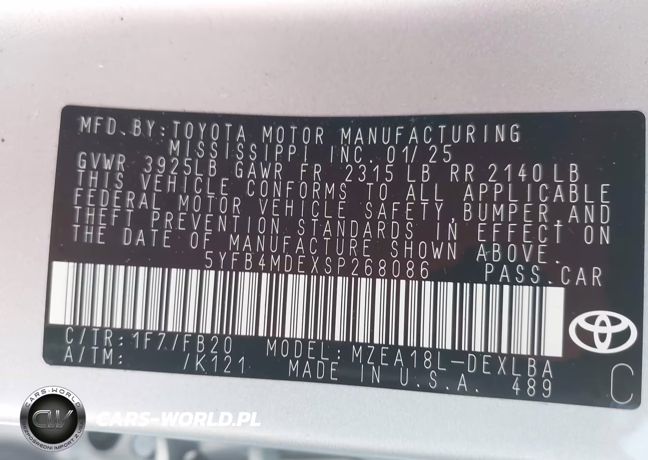 2025 Toyota Corolla Le VIN:5YFB4MDEXSP268086 - 9
