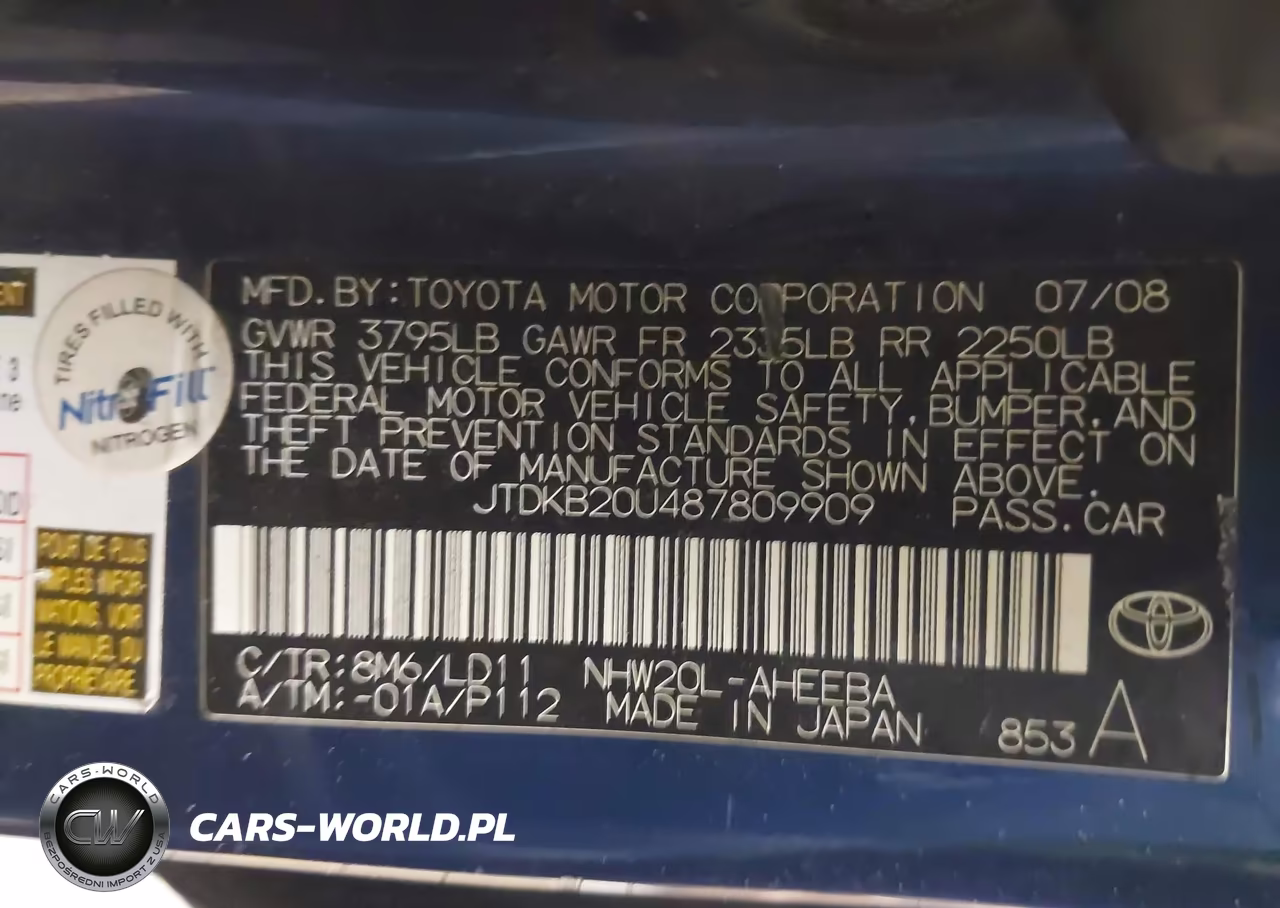 2008 Toyota Prius Touring VIN:JTDKB20U487809909 - 9
