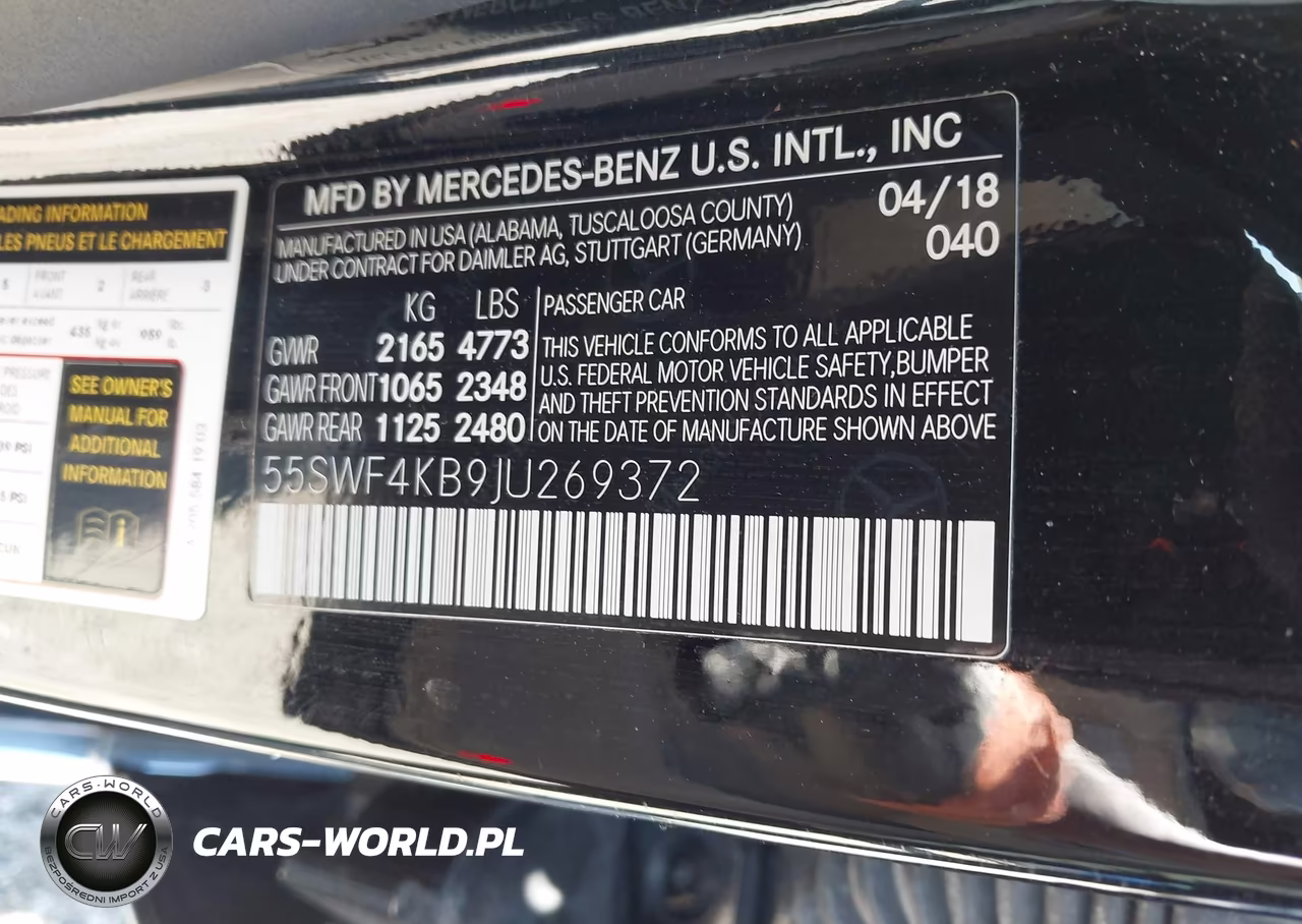 2018 Mercedes-Benz C 300 4Matic VIN:55SWF4KB9JU269372 - 9