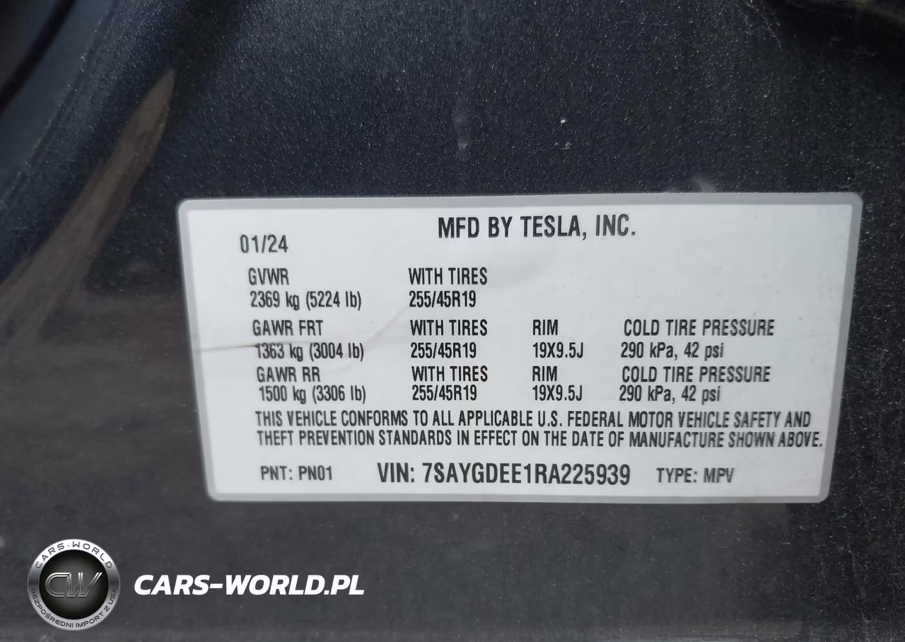 2024 Tesla Model Y Long Range Dual Motor All-Wheel Drive VIN:7SAYGDEE1RA225939 - 9