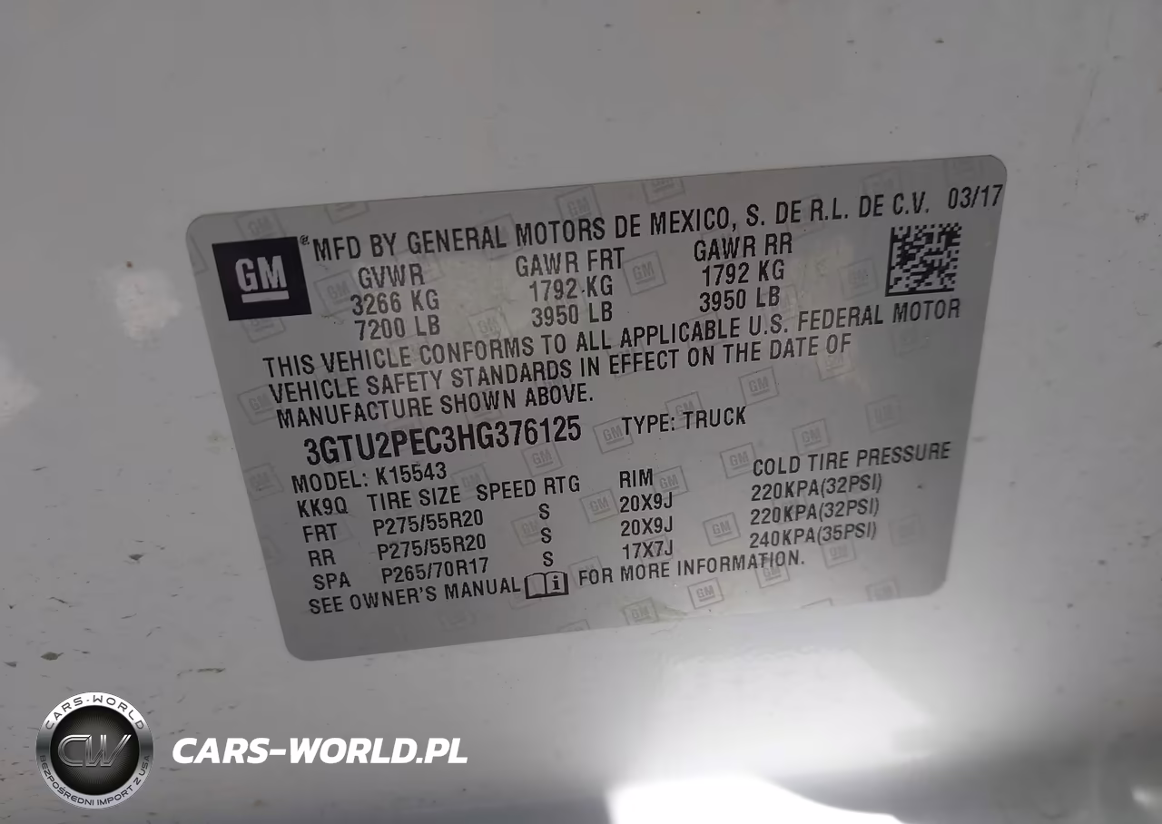 2017 GMC Sierra 1500 Denali VIN:3GTU2PEC3HG376125 - 9