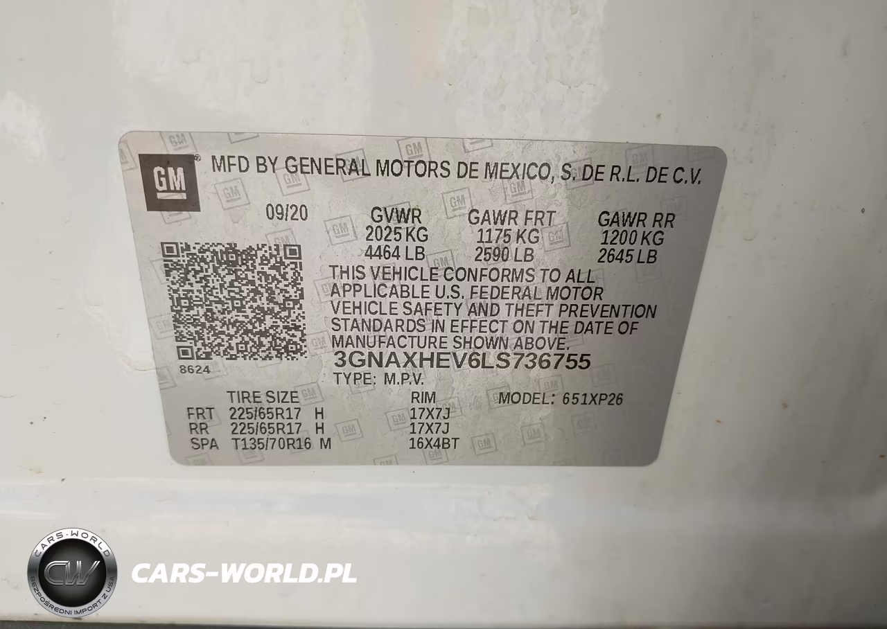 2020 Chevrolet Equinox Fwd Ls VIN:3GNAXHEV6LS736755 - 9