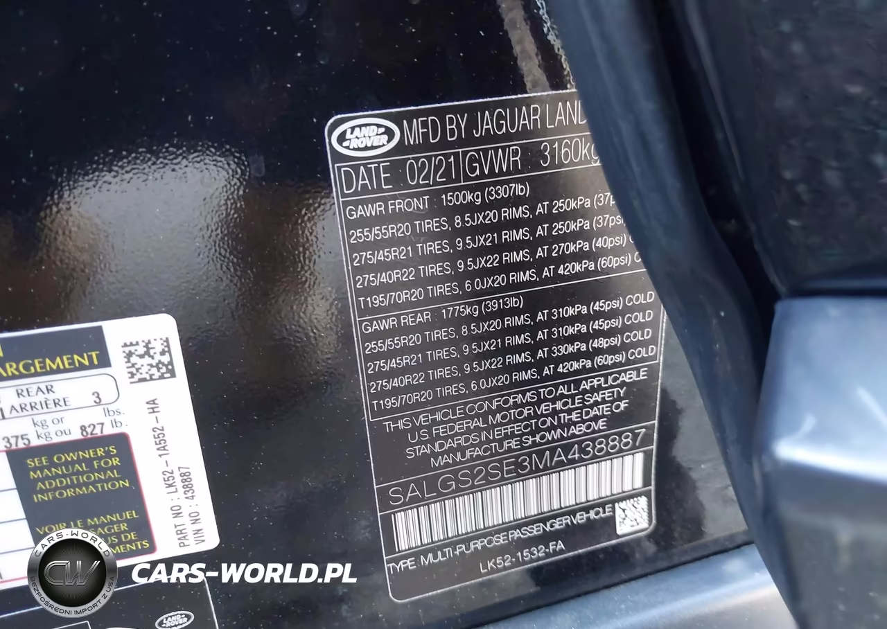 2021 Land Rover Range Rover P525 Westminster VIN:SALGS2SE3MA438887 - 9