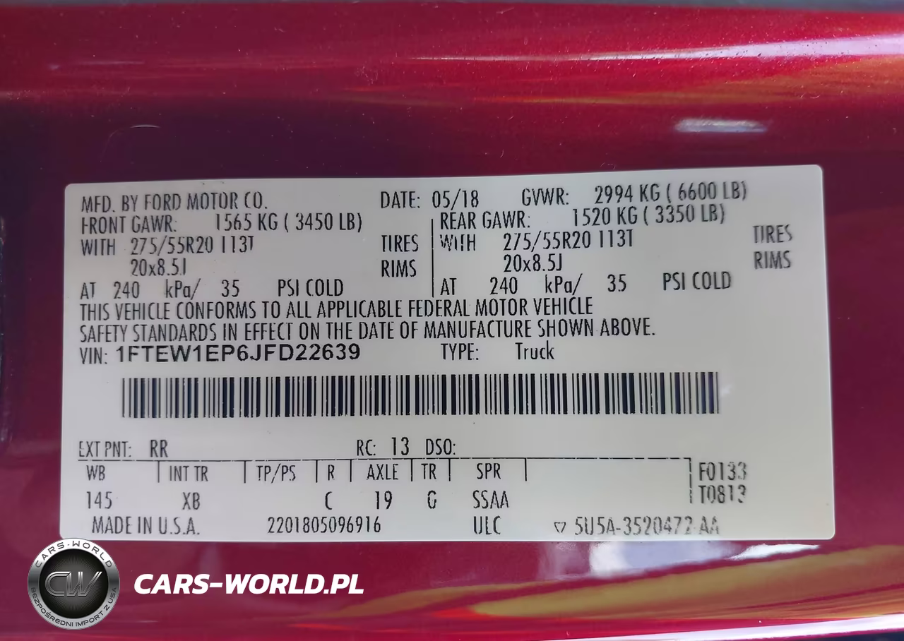 2018 Ford F-150 Xlt VIN:1FTEW1EP6JFD22639 - 9