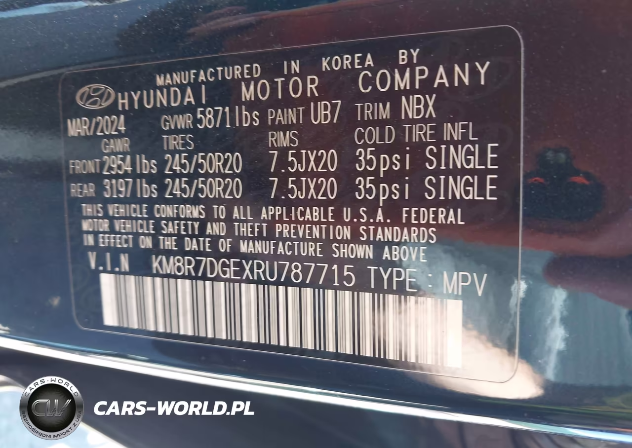 2024 Hyundai Palisade Calligraphy VIN:KM8R7DGEXRU787715 - 9