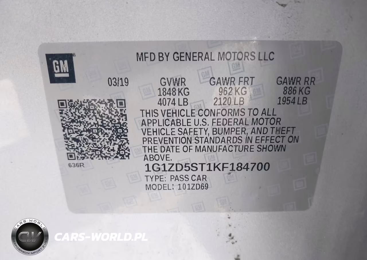 2019 Chevrolet Malibu Lt VIN:1G1ZD5ST1KF184700 - 9